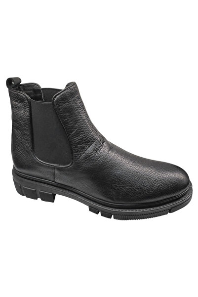 Dogati men's leather ankle boots, black, sizes 40-45