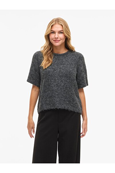 VILA Strickpullover VIMARLEY Kurzärmeliger