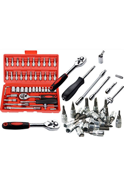 LEAN 1/4" Socket Set with Ratchet — 46 Pieces, 20813