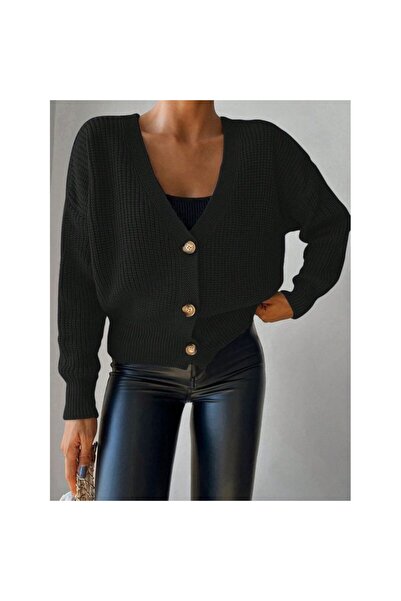 Secret Passion Lingerie New Season Long Sleeve Button Detailed Women's Knitwear Cardigan 28352