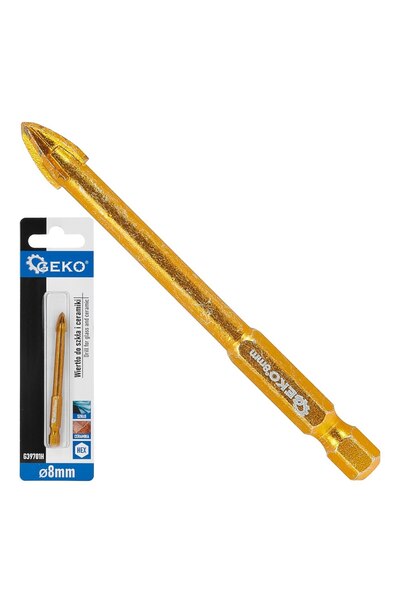 GEKO Burghiu pentru sticlă și ceramică HEX, 8 mm, G39701H