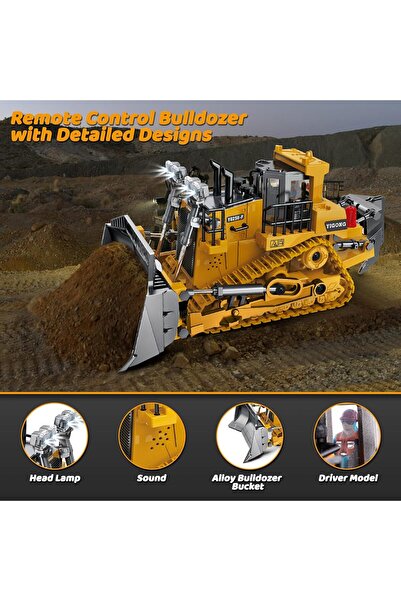 Generic RC Bulldozer Remote Control Construction Truck Toy (Ages 7-12)