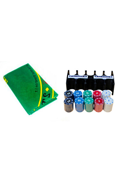 LEAN Poker game set, 2 packs of cards, chips and game board, 20164