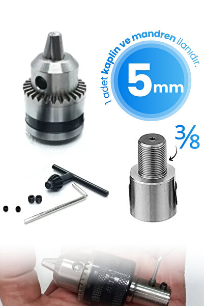 Depolife 5mm Motor Mili Kaplin Vida Seti 10 mm Çelik Anahtar Mandren Proje Ho...