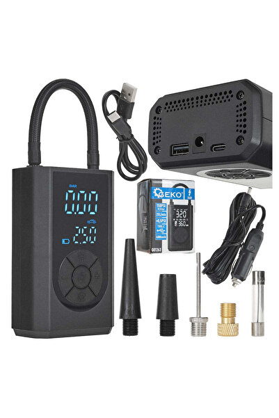 GEKO Mini compresor auto portabil 4000mAh 84W, G01263