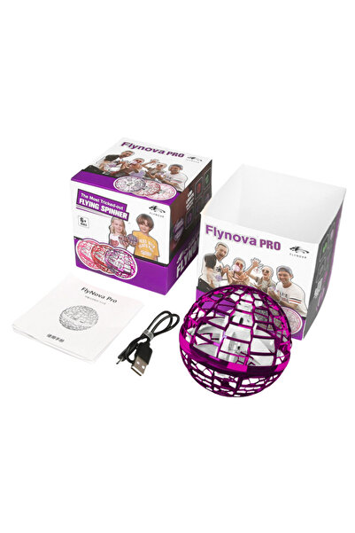 LEAN Flynova LED Flying Rotating Ball, pink, manual control, 10 cm, 24968