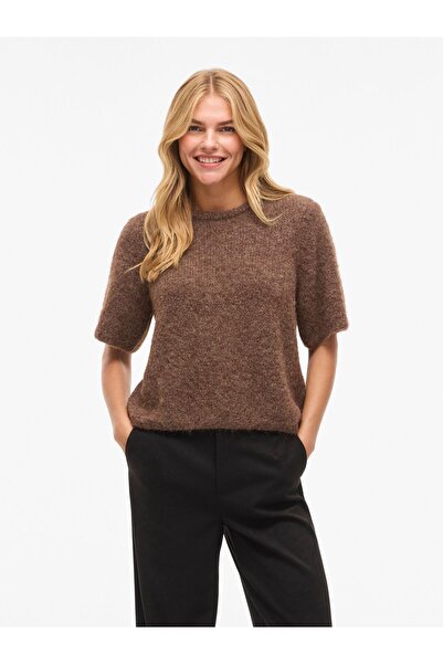 VILA Strickpullover VIMARLEY Kurzärmeliger