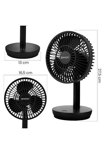 MalTec Desk fan with USB charging, 5 W, 111390