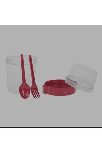 OEM Double Food Casserole with Fork & Red Spoon 1.1L
