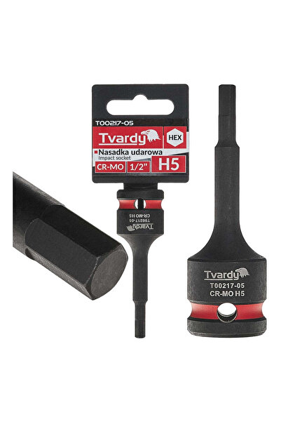 Tvardy HEX Impact Socket 1/2\", H5, Cr-Mo, T00217-05