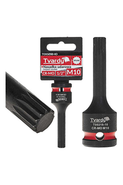 Tvardy Impact SPLINE Socket 1/2", M10, Cr-Mo, T00218-10