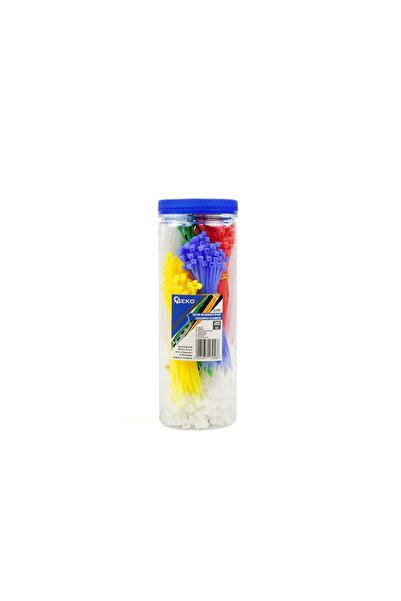 GEKO Set de bride de cablu din nailon colorate, 600 de bucăți, G17191