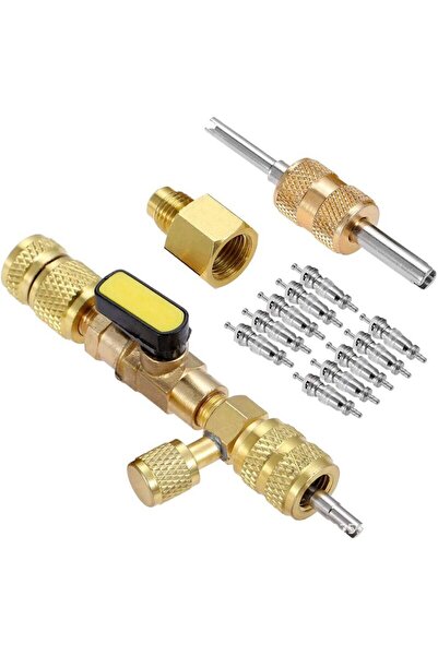 OEM HVAC Valve Core Extractor/Installer - SAE 1/4 and 5/16 Brass Disconnect Valve (R12 R22 R410A)