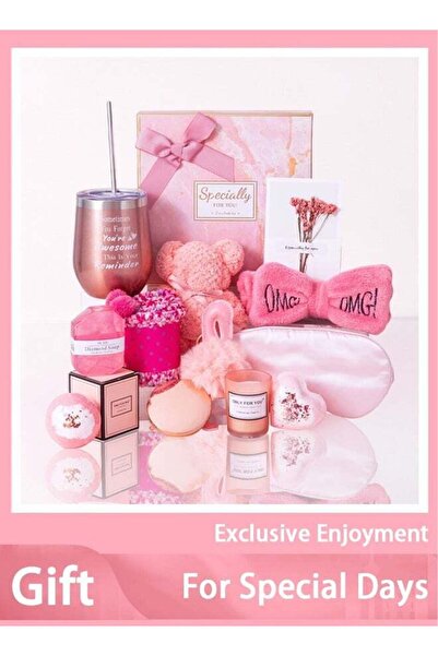 Yelajoy Self Care Gift Box for Women,Best Gifts for Birthday, Wedding, and Special Occasions,Pink