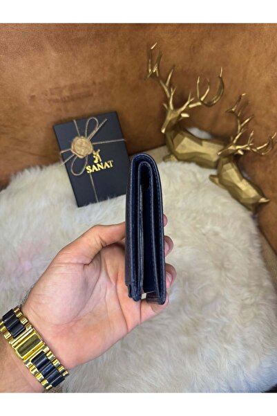 SANAT Leather Sl-620 Genuine Leather Men's Wallet Card Holder – with Coin Compartment