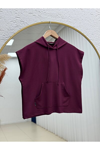 BENAHOLL Adelene Sweater Hooded Two-Piece Dress-Mf1771 Plum