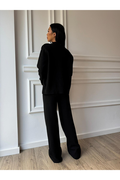 CC STORE ADHELA long two-piece set, blouse with collar at the base of the neck and loose pants