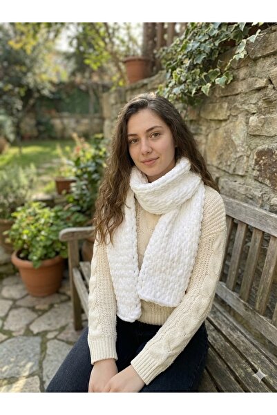 MESKSTORE El Örgüsü Yumuşak&Sıcak Tutan Puffy Atkı