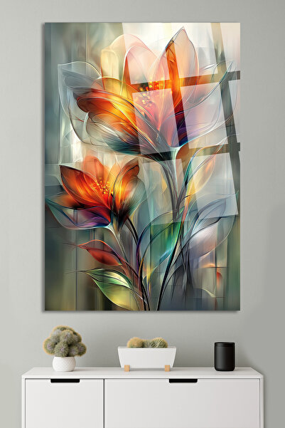 TAULART Ultra Vibrant Colors Crystal Flower Designed Home Gift Table Modern U...