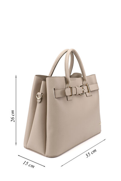 GÖNDERİ(R) Women's Beige Long Strap Hand and Shoulder Bag