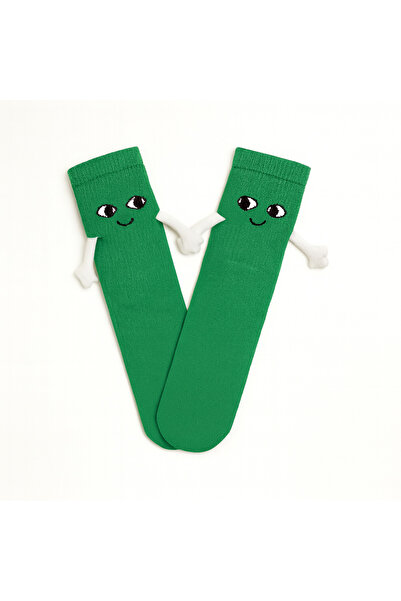 CARNAVAL SOCKS Green Couple Holding Hands Socks