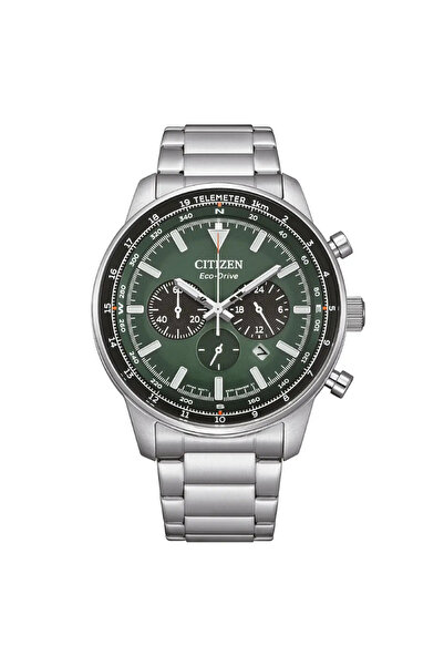 Citizen Eco-Drive CA4500-91X Chronograph Green Dial 44mm Stainless Steel Men's Watch