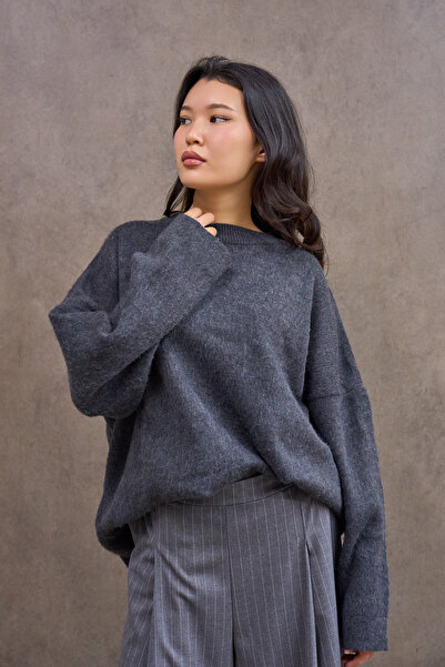 KÜÇÜĞÜM BUTİK Anthracite Knitwear Casual Sweater