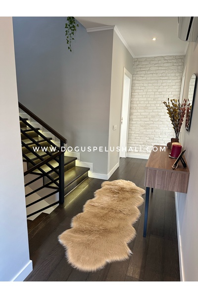 Doğuş Peluş Halı A Post Camel Yumuşak Dokulu Peluş Halı Çift Kafa Post