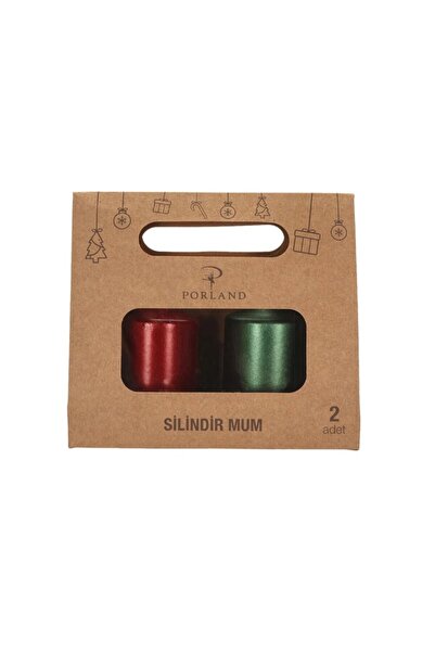 Porland Christmas Glow Silindir Mum 2li