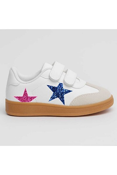 lias desing حذاء رياضي للأطفال باللون الوردي والأزرق مطبوع