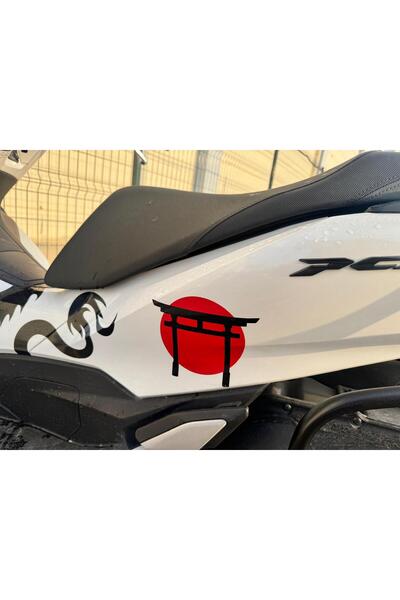 Mavera Stickers Japon Geleneksel Torii Kapısı Sticker Etiket 15x13cm (1 Adet)...