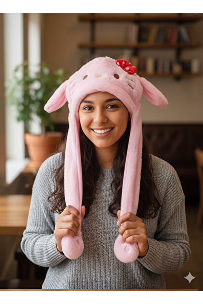 burjalmodah Cartoon winter hat – movable ears for a fun look