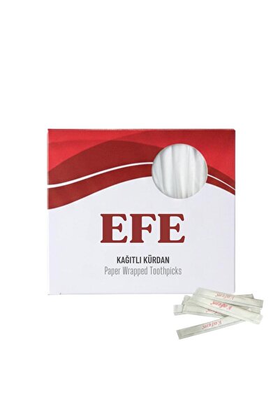 EFE PASTACILIK أعواد أسنان ورقية 250 قطعة - أعواد أسنان صحية للاستخدام مرة واحدة