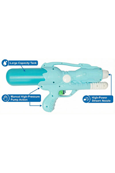 REZZOSS High Pressure Manual Water Gun for Kids - Continuous Stream Squirt Gun Blaster for Boys & Girls Gift