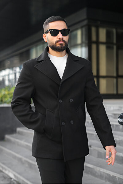 BASEL.CO Double Buttoned Lined Double-Breasted Cashmere Coat