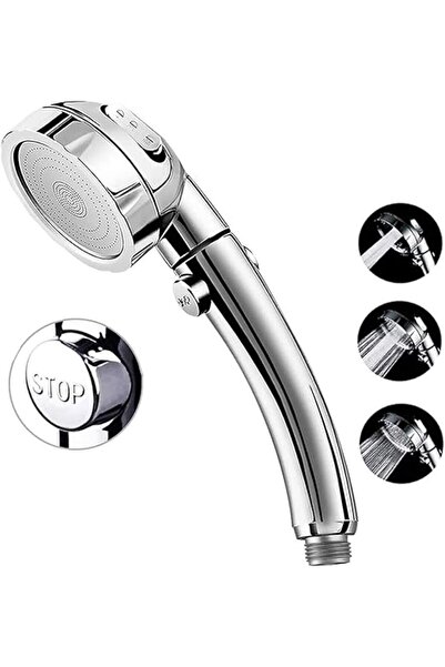 Arabest High-Pressure Handheld Showerhead, 3-Mode Water-Saving Removable Bathroom High-Pressure Showerhead