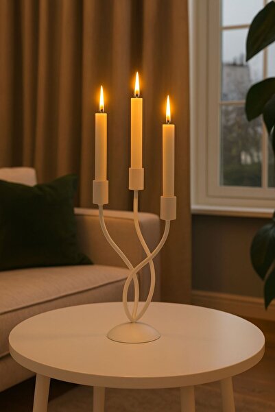 fromro Grace white matte candle holder