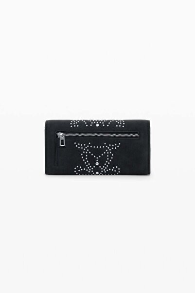 Desi Large wallet with studs and detachable card holder