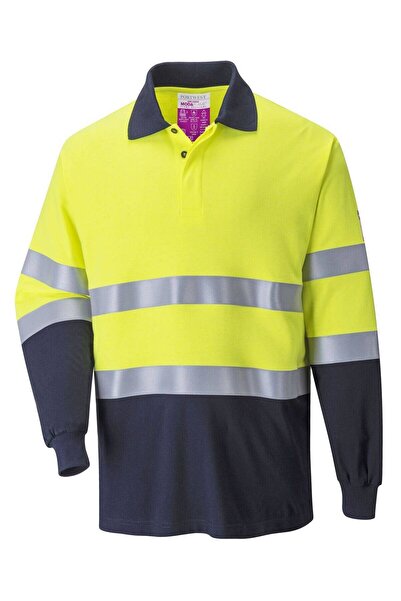 PORTWEST Flame Retardant and Antistatic Protective T-Shirt, Two Tones-FR74 M Yellow