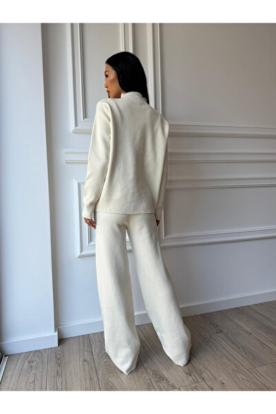 CC STORE ADHELA long two-piece set, blouse with collar at the base of the neck and loose pants