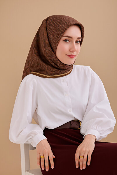 Silk Home Tivil Pure Silk 52212 Μοτίβο καφέ γραμμής