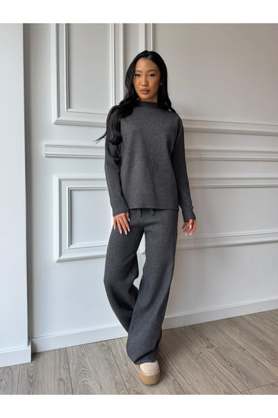 CC STORE ADHELA long two-piece set, blouse with collar at the base of the neck and loose pants