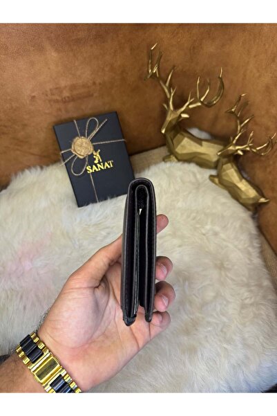 SANAT Leather Sl-620 Genuine Leather Men's Wallet Card Holder – with Coin Compartment