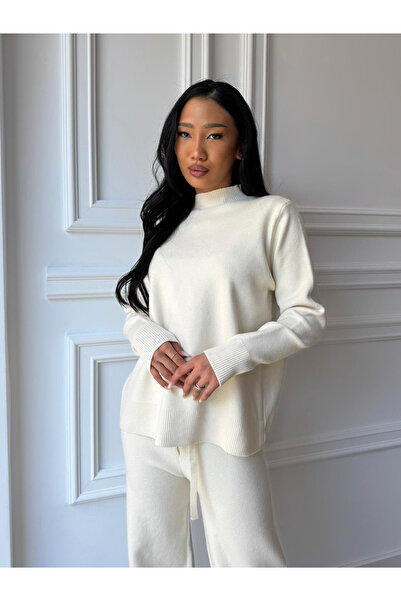 CC STORE ADHELA long two-piece set, blouse with collar at the base of the neck and loose pants