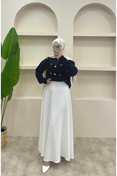 lurex moda Pearl Detailed Angora Cardigan