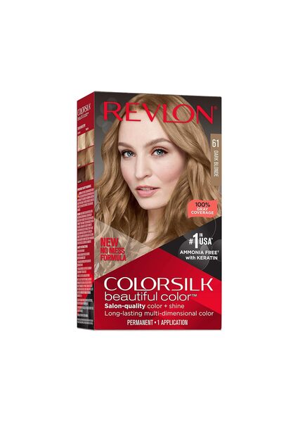 Revlon Colorsilk Beautiful Color Permanent Hair Color, 061 Dark Blonde, 4.4 Fl Oz