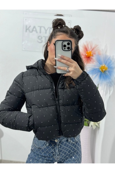 KATYDEA STORE Jachetă SORINA cu cristale argintii ștanțate