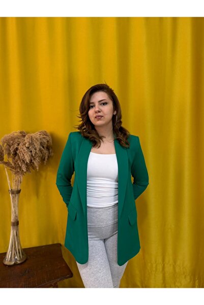 Suem Butik Kolu Büzgülü Astarlı Blazer Ceket