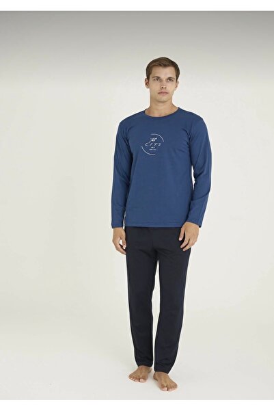 İpek Чоловічий комплект піжами з довгими рукавами, з модалу та бавовни