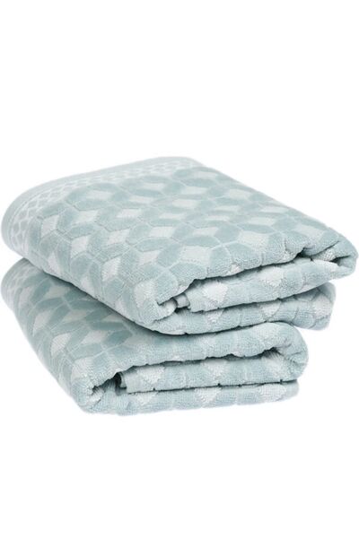 Özdilek Mint Colored 2-Piece Decora Velvet Hand and Face Towel 50X90Cm